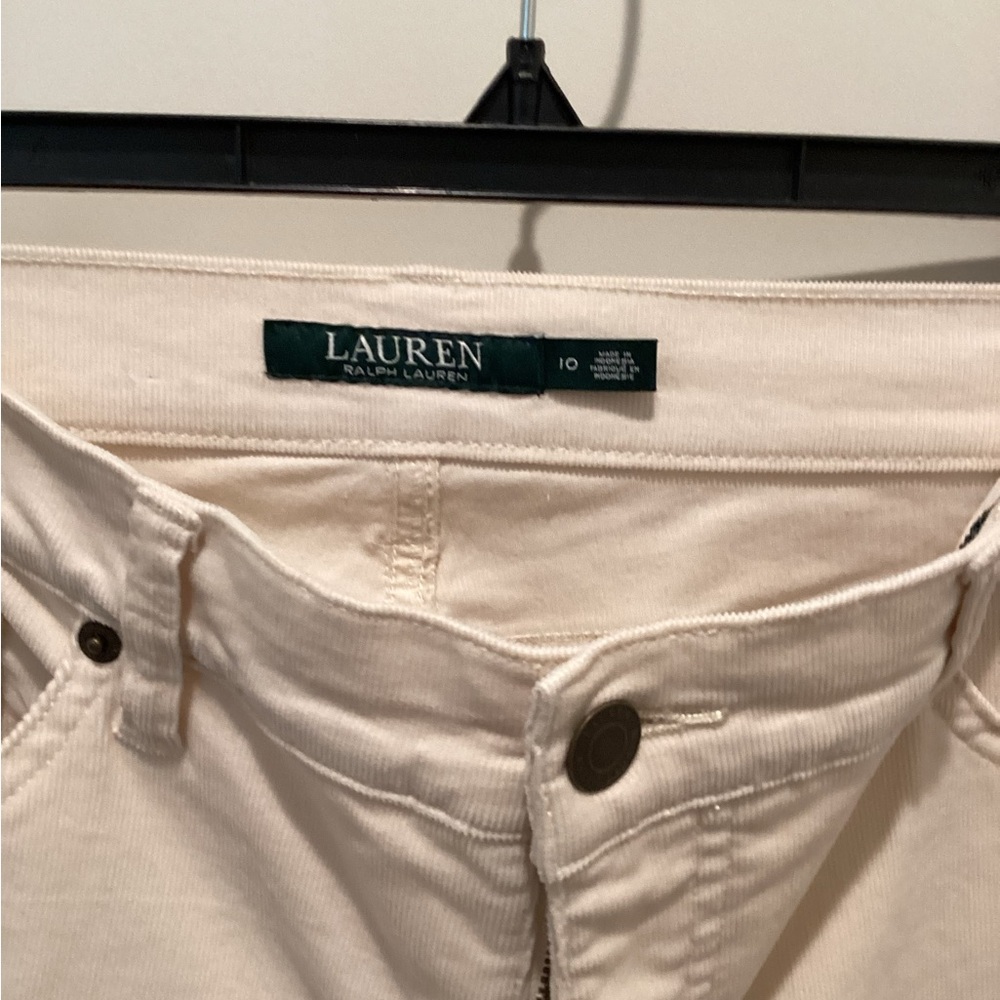 Cream Straight-Leg Pants - Picture 2 of 3